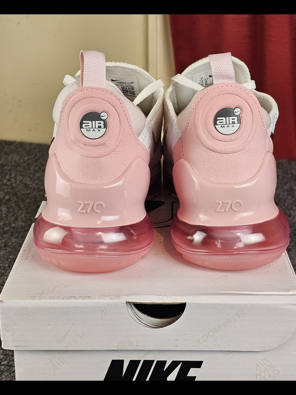 Nike Air Max 270 Women’s Sneakers - White & Pink - Picture 3 of 15